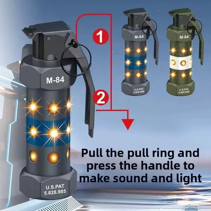Outdoor Lighting Nearby - Taktische M84 Dummy-Granaten-Imitation mit Stroboskop-LED-Überlebenslicht für