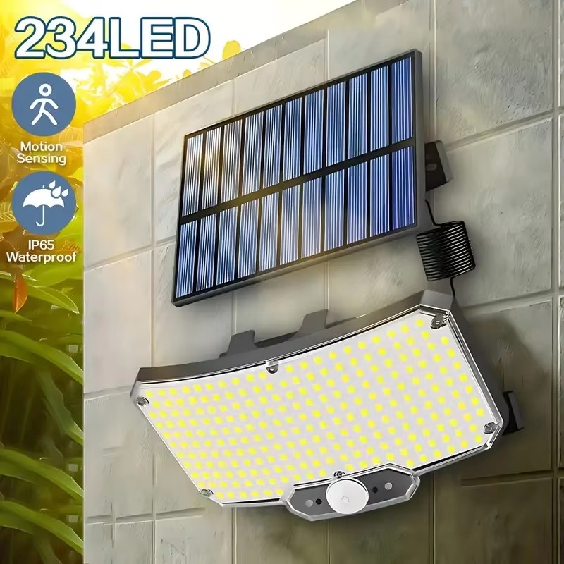 Motion Sensor Outdoor - 234 LED Solar-Außenleuchten mit Bewegungssensor, superhell,