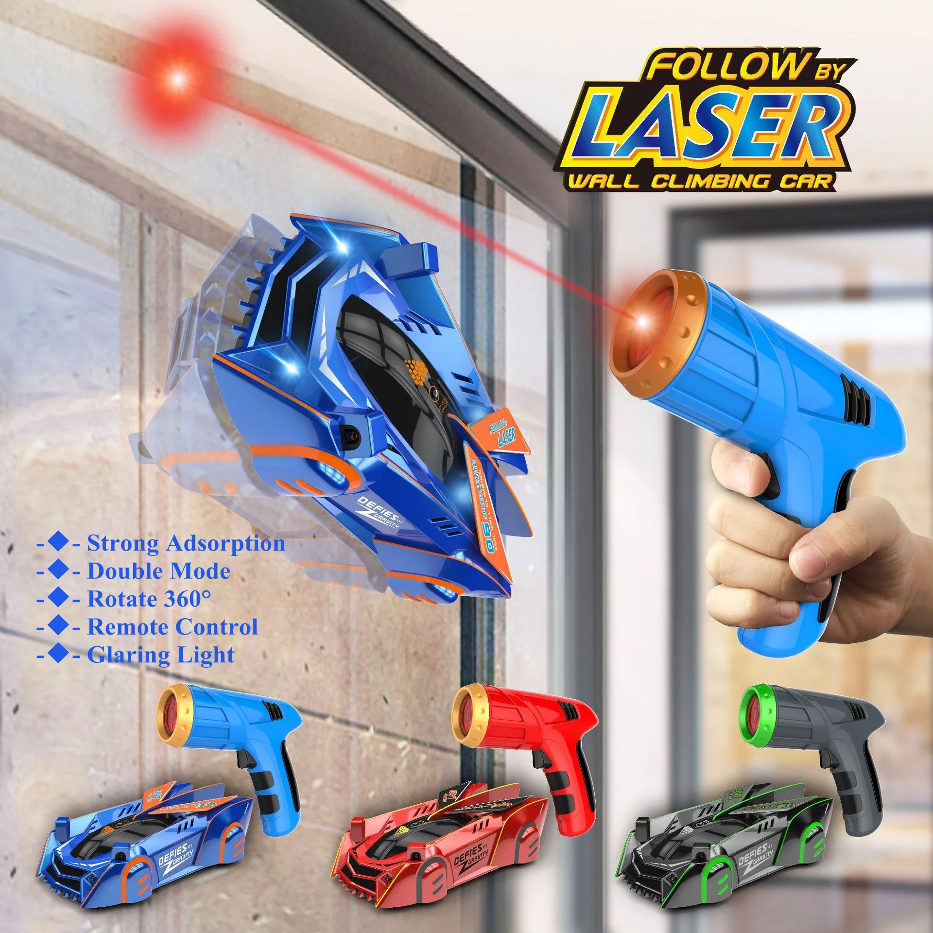 Wired Pathway Light - RC-Auto mit Infrarot-Laser, Stunt-Tracking, Wand- und