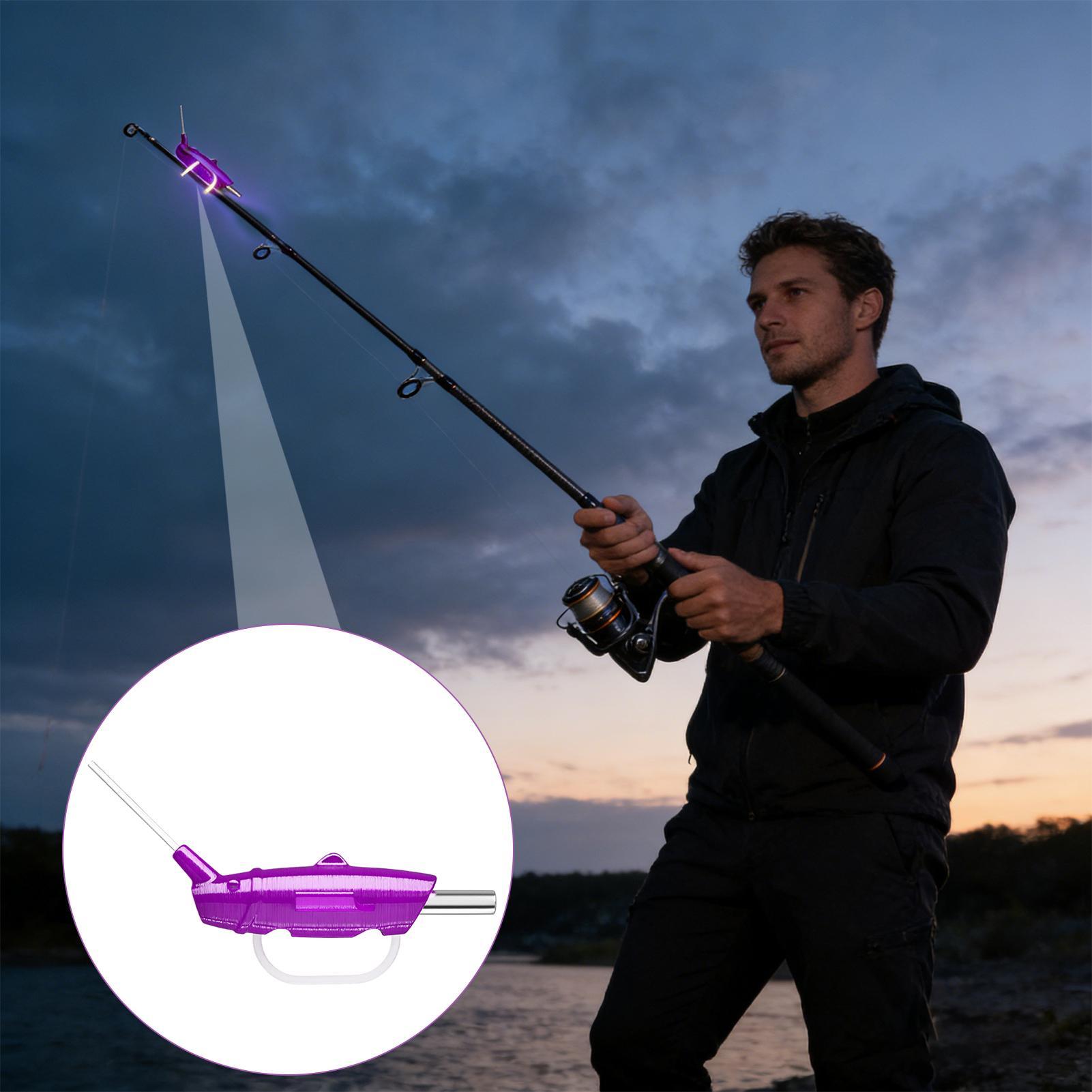 Outdoor Lighting Poles - Angelruten-Bissalarm, LED-Warnleuchte für Angler, Fischer, Männer,