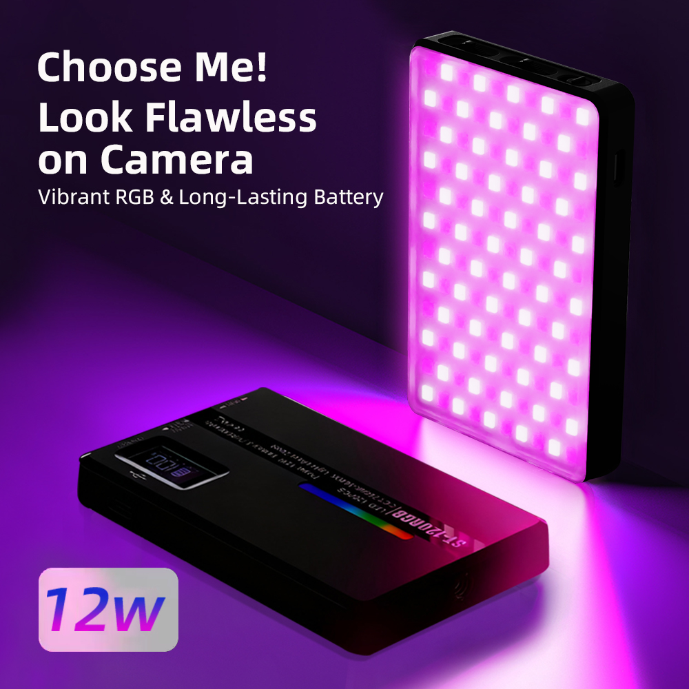 Outdoor Lighting Kit Photography - ST-120 RGB-Vollfarb-Fotografie-Licht, Videolampen-Set, dimmbar, 2500 K–9000