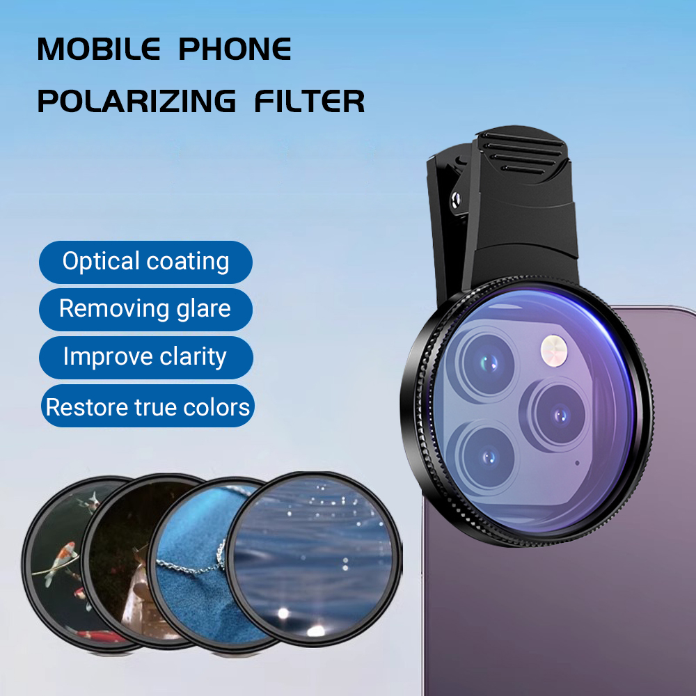Outdoor Lighting Kit Photography - 52mm Clip-On Smartphone-Kamera-Filter-Set CPL Polarisationsfilter Farbverlaufsfilter