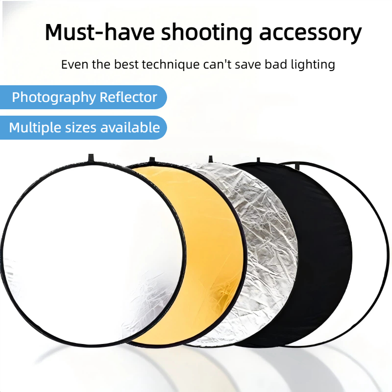 Outdoor Lighting Kit Photography - 2-in-1 Doppelseitiger Gold-Silber-Reflektor Tragbares Faltbares Lichtpanel