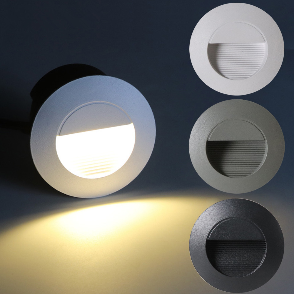 Outdoor Lighting Lux - Außenstufenbeleuchtung, 3 W, eingebettete LED-Wandlampen, wasserdicht,