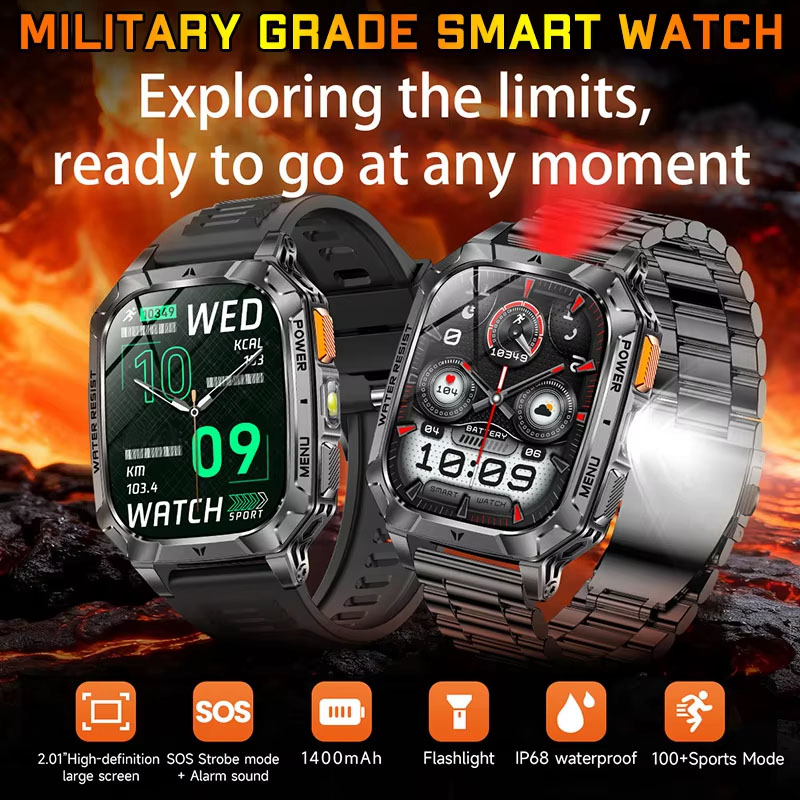 Outdoor Lighting Perspectives - 2026 Neue Trendige Taschenlampe Herren Smartwatch