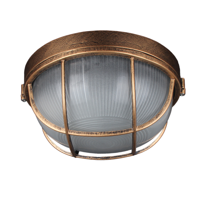 Outdoor Lighting Lux - Vintage-Deckenleuchte für den Außenbereich, bronzefarbenes Metallglas,