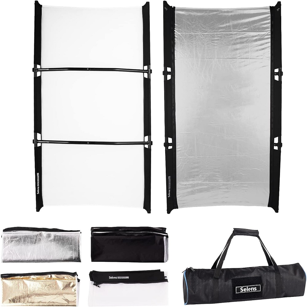 Outdoor Lighting Kit Photography - Selens 7-in-1 Reflektor Zusammenklappbarer Lichtdiffusor Handgehaltene