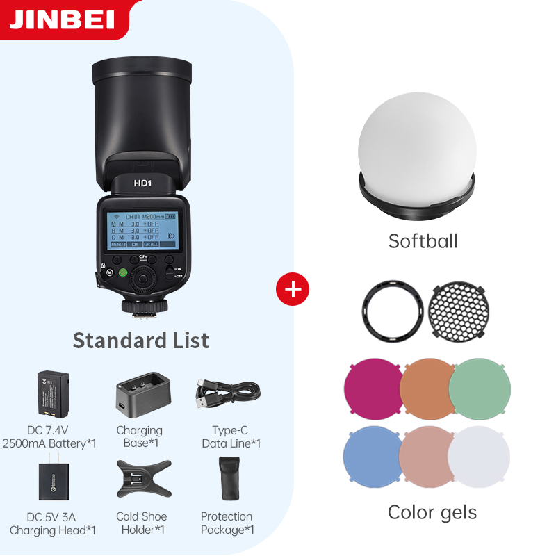 Outdoor Lighting Kit Photography - JINBEI HD-1 Kamera-Blitzlicht für Fotografie im