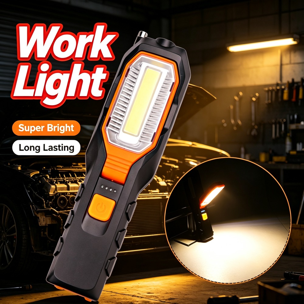 Outdoor Lighting Setup - Neue LED-Arbeitsleuchte mit eingebautem Akku, USB-aufladbar,