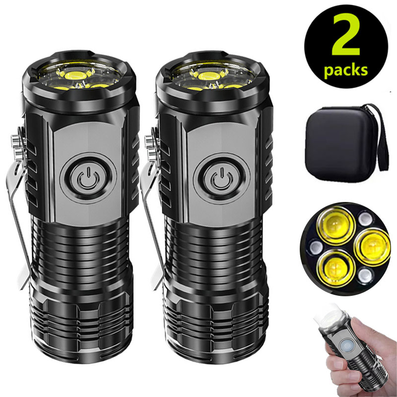 Outdoor Lighting Setup - Mini-3LED-Taschenlampe mit Stiftclip, Nachtwandern, tragbare Helligkeit,