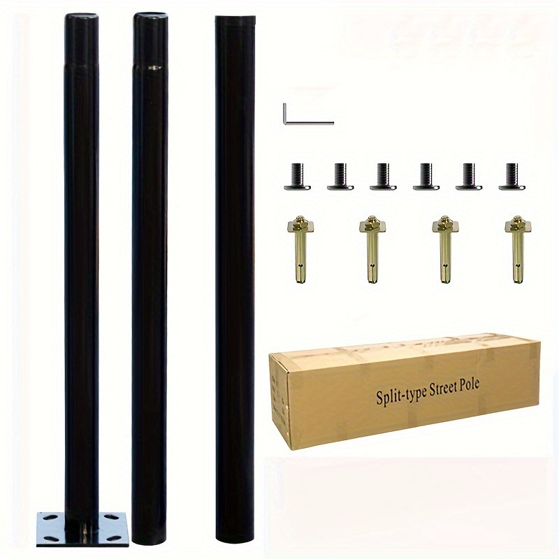 Outdoor Lighting Ground - 3m Solar Außenbeleuchtungsturm Verzinkter Stahl Straßenlaternenmast