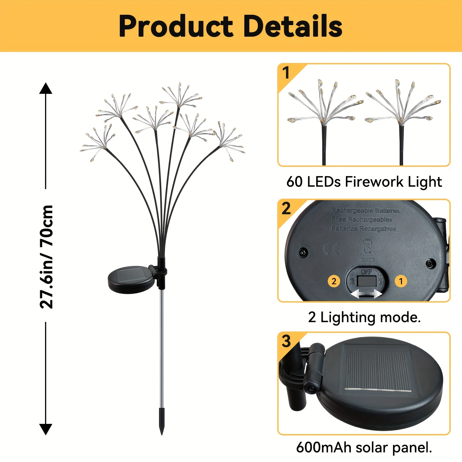 Solar-Garten-Lichterkette für  – Wired Pathway Light Bewertung und Preis