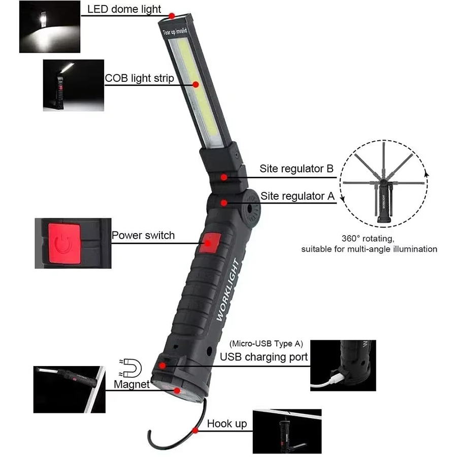 Tragbare LED-Taschenlampe mit  – Outdoor Lighting Setup Bewertung und Preis