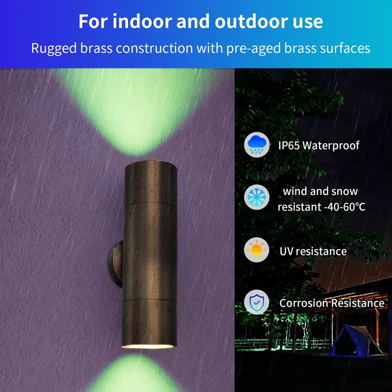 Langlebige Messing-LED-Außenwa – Wall Lighting Outdoor Bewertung und Preis