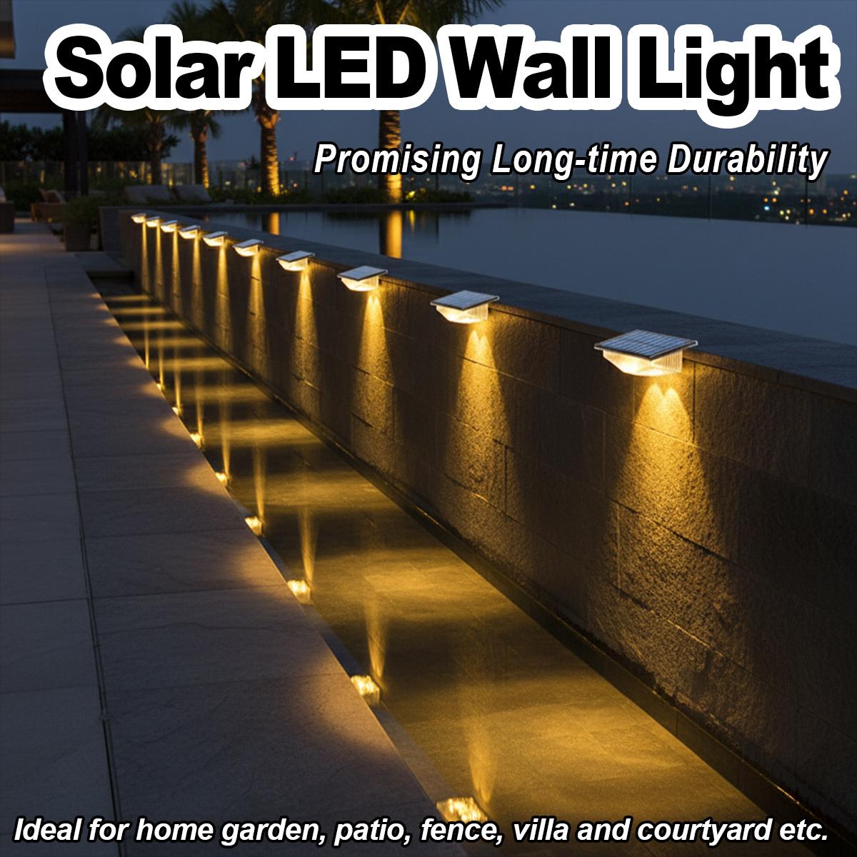 4 Stück Solar-Zaunleuchten mit – Outdoor Yard Lighting Fixtures Bewertung und Preis