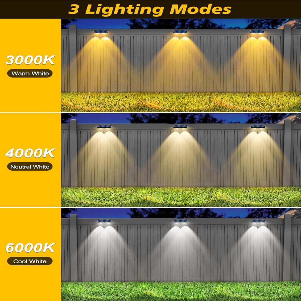 4 Stück Solar-Zaunleuchten mit – Outdoor Yard Lighting Fixtures Bewertung und Preis