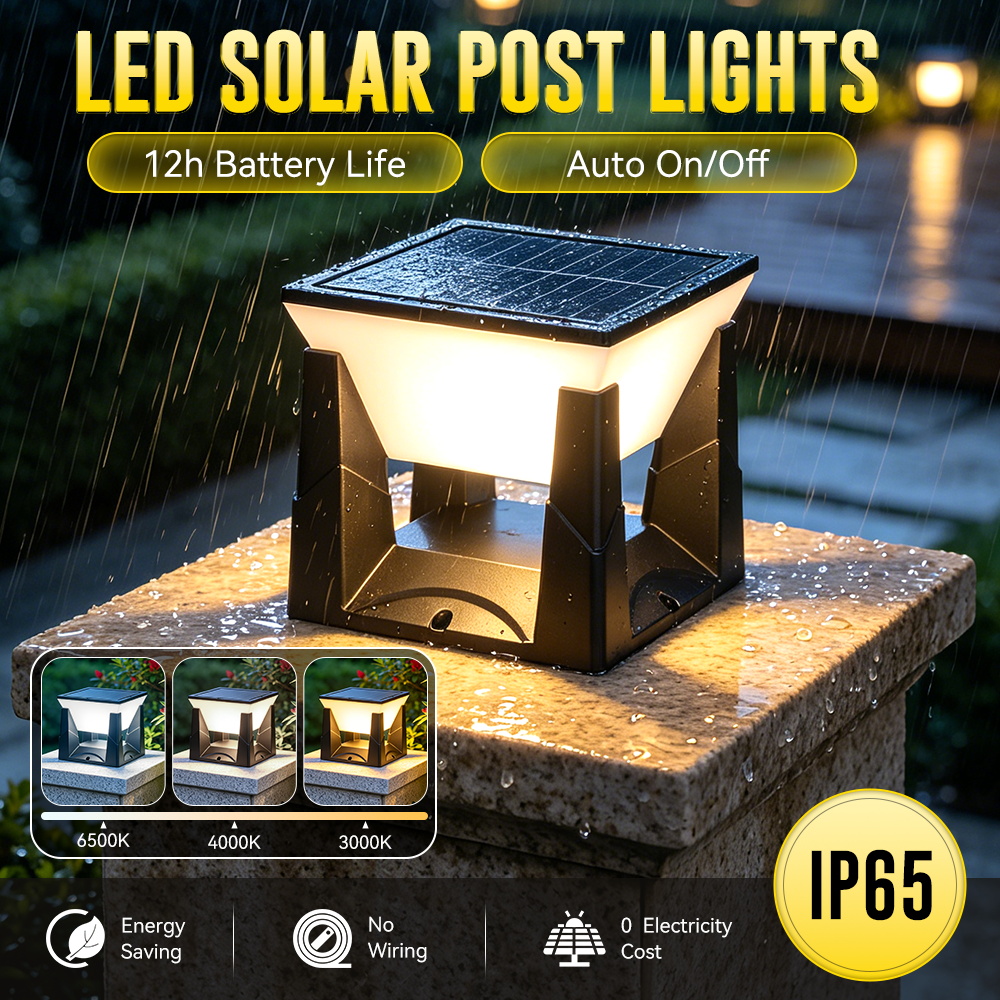 3-Farbige Solar-Pfostenleuchte – Outdoor Yard Lighting Fixtures Bewertung und Preis