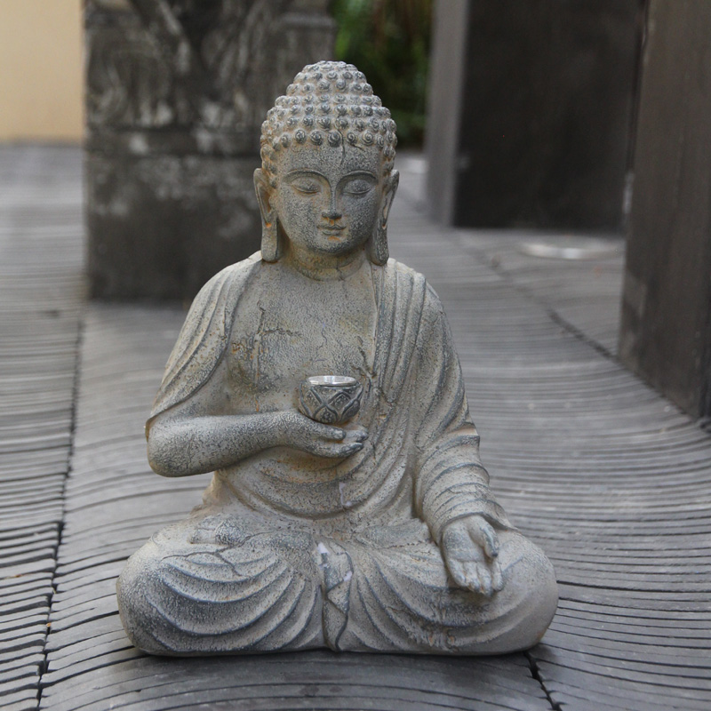Harz Solar Buddha Statue Skulp – Outdoor Lighting Front Yard Bewertung und Preis