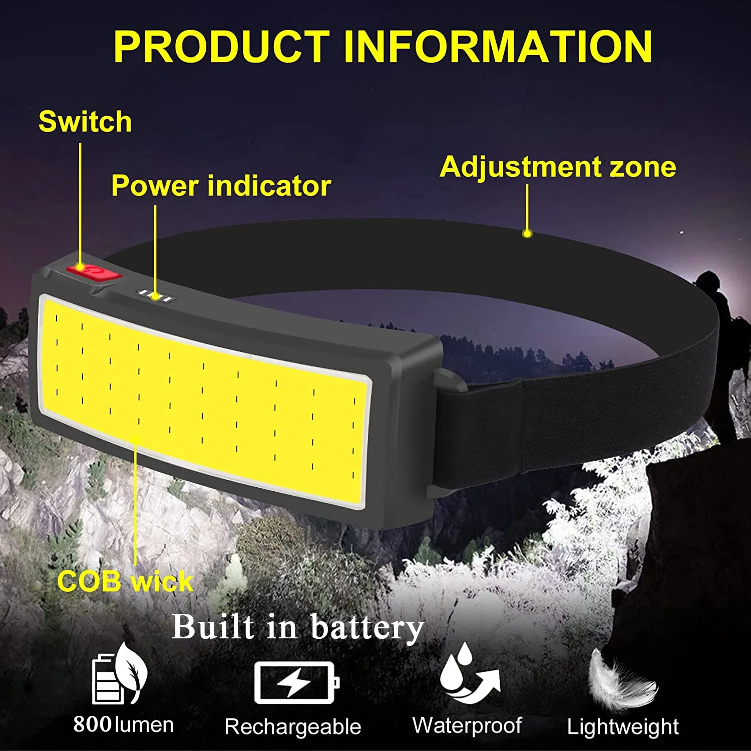 Tragbare COB-LED-Stirnlampen f – Outdoor Lighting Types Bewertung und Preis
