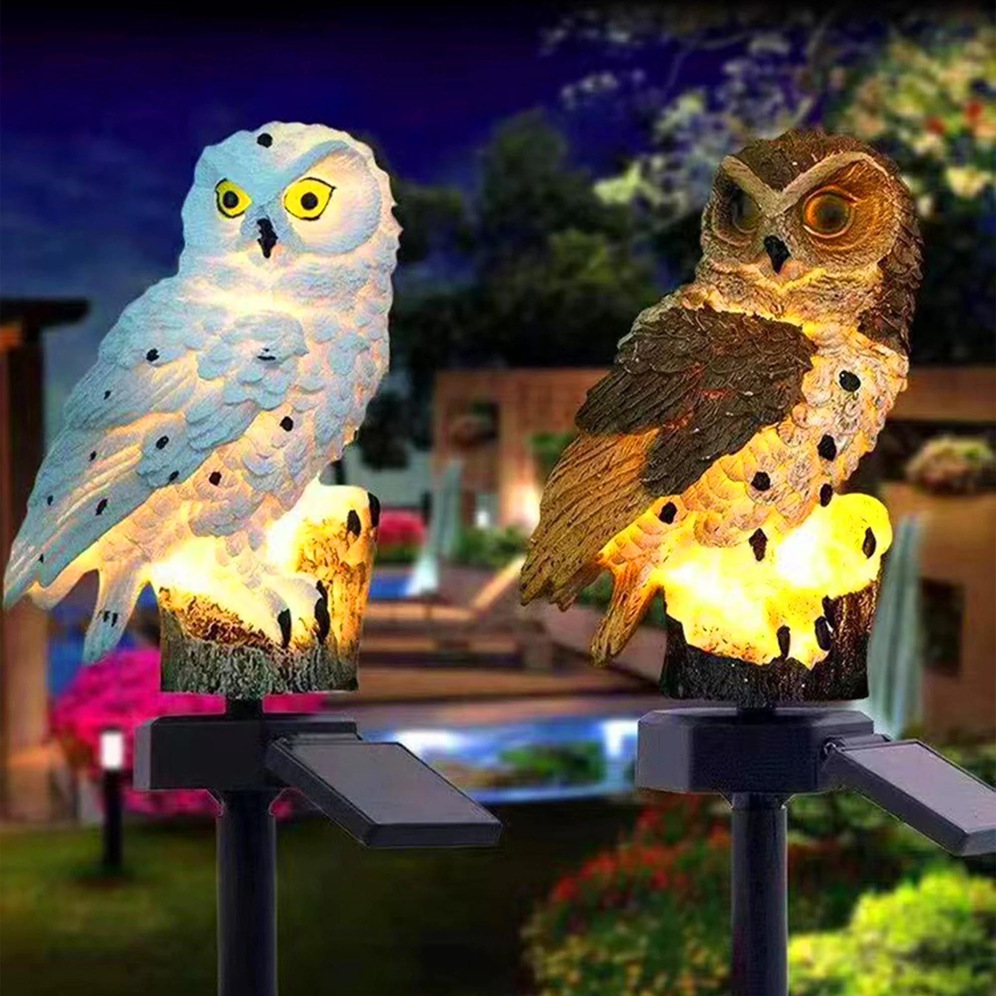 2er-Pack Outdoor-LED-Eulen-Ras – Outdoor Lighting Ground Bewertung und Preis