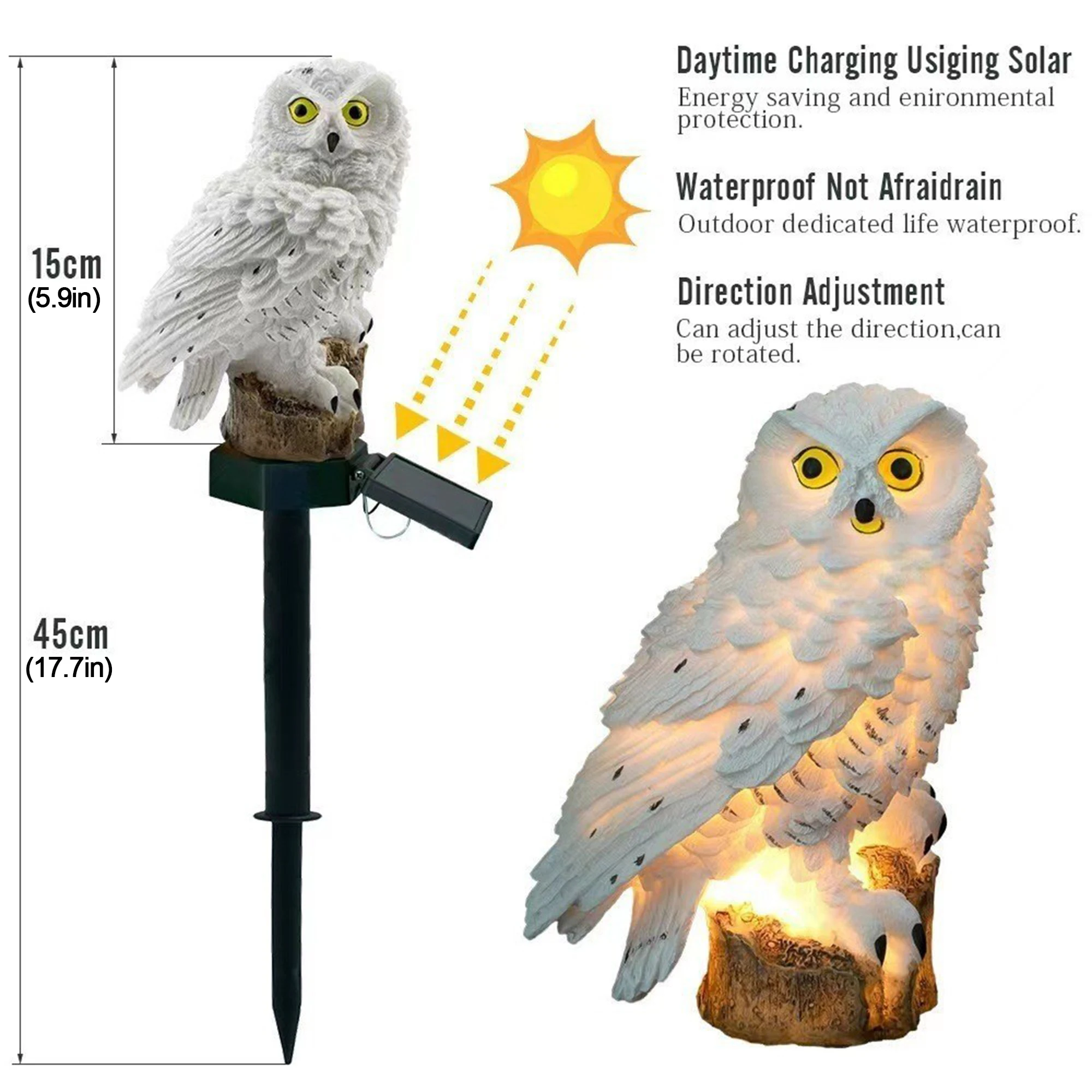 2er-Pack Outdoor-LED-Eulen-Ras – Outdoor Lighting Ground Bewertung und Preis