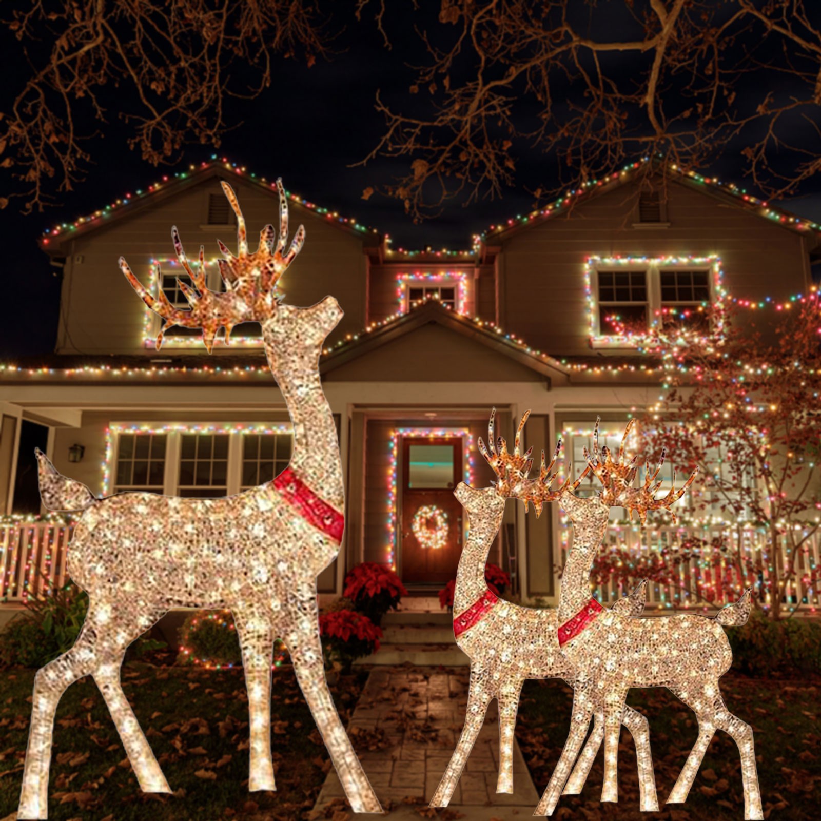 Beleuchtete Weihnachts dekorat – Outdoor Lighting Front Yard Bewertung und Preis