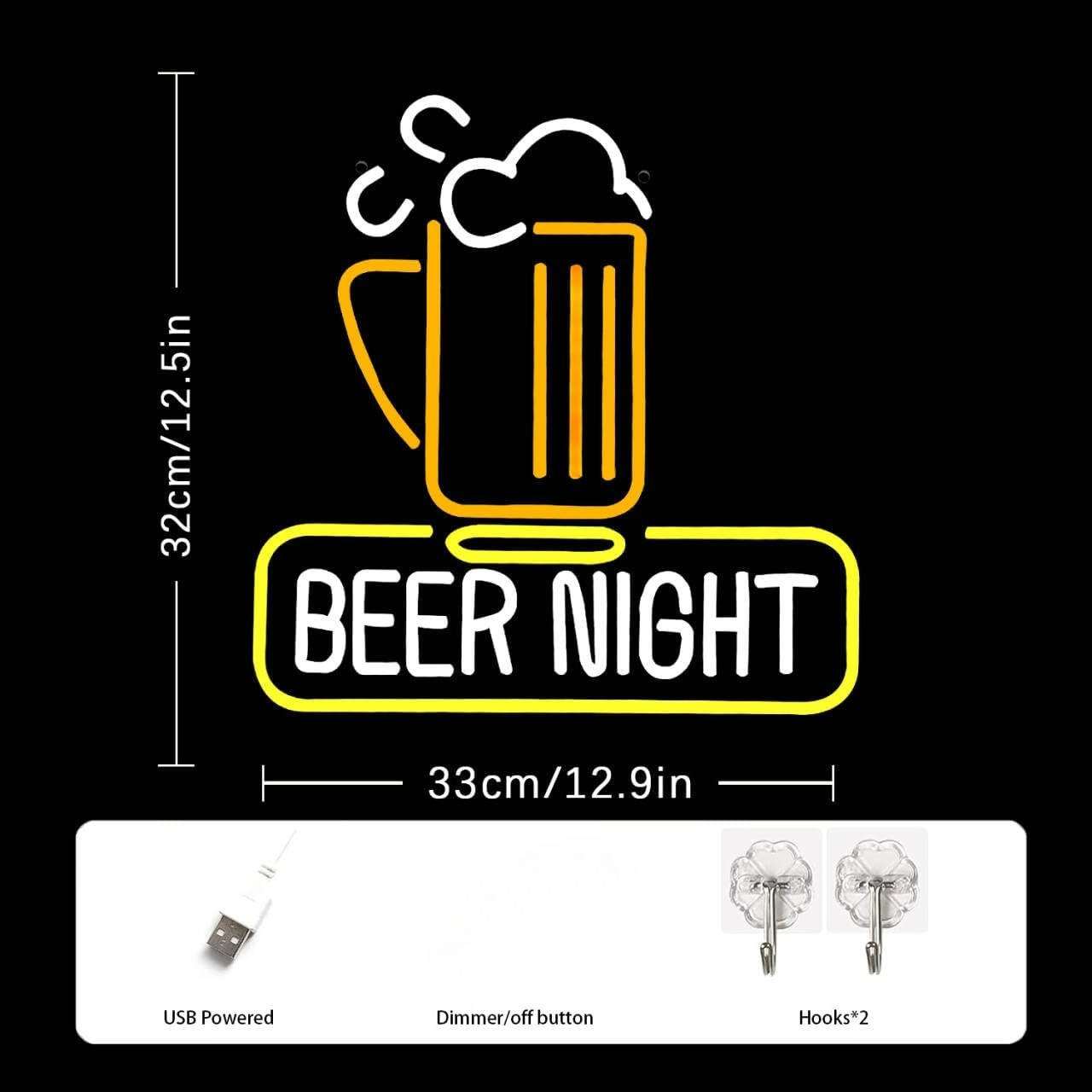 Bier-Nacht Neonschild USB-betr – Outdoor Lighting Restaurant Bewertung und Preis