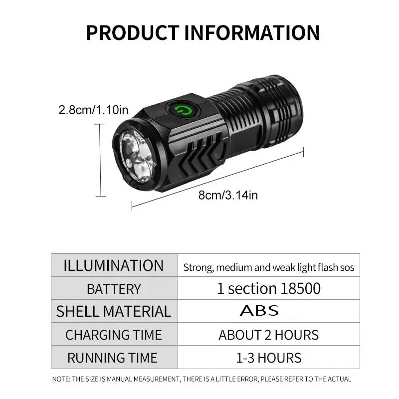Mini-3LED-Taschenlampe mit Sti – Outdoor Lighting Setup Bewertung und Preis