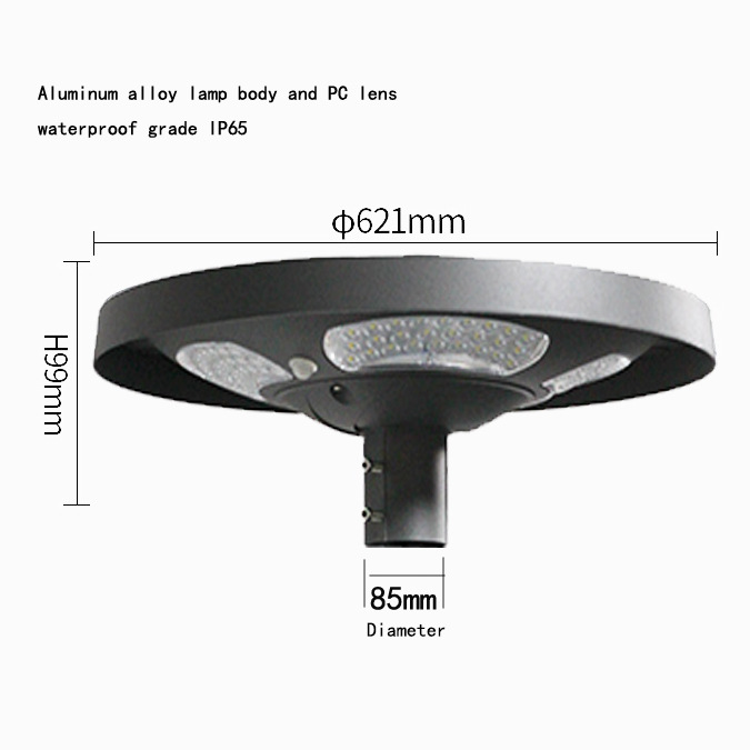 Wasserdichte IP65 UFO Solar-LE – Outdoor Lighting Poles Bewertung und Preis