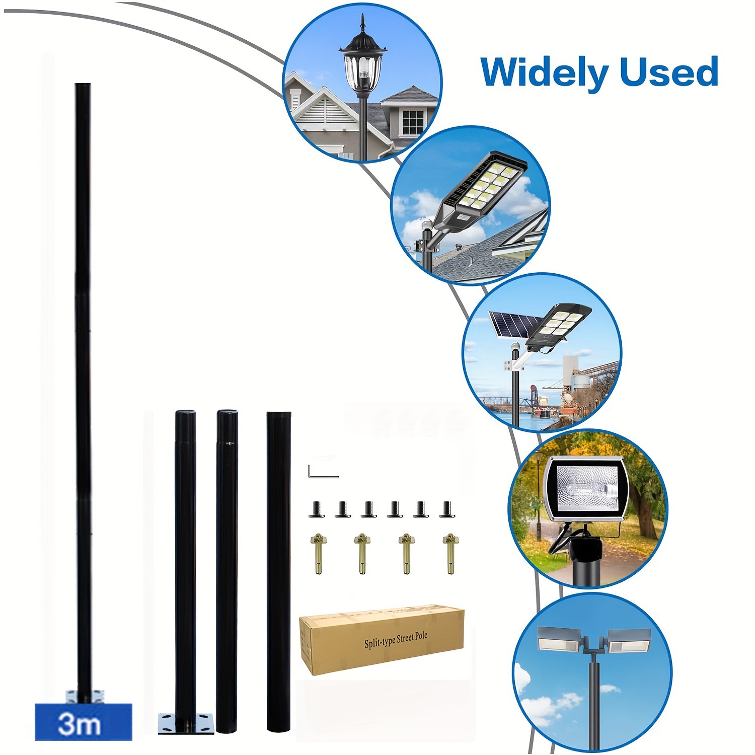 3m Solar Außenbeleuchtungsturm – Outdoor Lighting Ground Bewertung und Preis